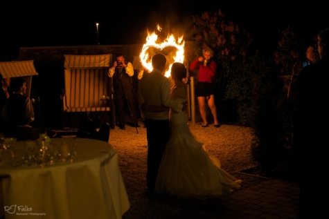 Romantische Mitternachts-Überraschung für das Hochzeitspaar im Landgasthaus Fischer, Riehe