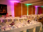 Wandscheinwerfer und Raumbeleuchtung auf Ihrer Hochzeit mit DJ Falko im Landhaus Am See Hannover Garbsen